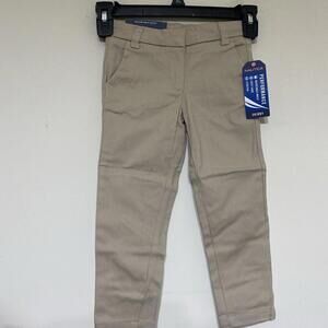 Nautica Girls Toddler 2T School Uniform Twill Skinny Pants, Comfortable Stretch